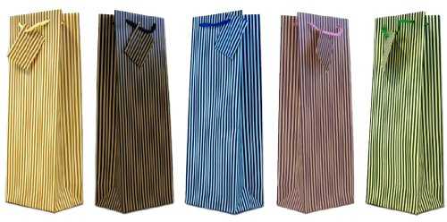10 Flaschentüten Streifen L 36x12,5x8cm Geschenktüten Geschenktaschen