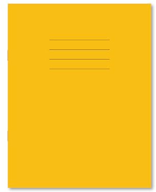 Hamelin 9 x 7-Inch 8 mm Ruled and Margin 80 Pages Exercise Book - Yellow (Pack of 100)