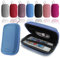 StyleBitz / beständige Blaue MP3-Player-Klapphülle inklusive Platz für Kopfhörer und Karabinerhaken für Apple iPod Nano 7te Generation inklusive Reinigungstuch