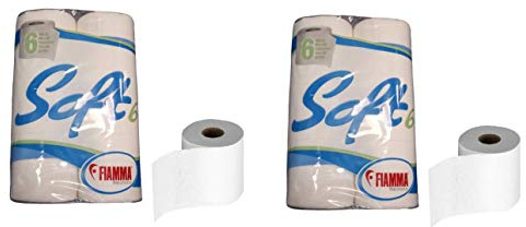 2 x Fiamma Toilet Paper Soft 6 Pack for Chemical Toilets Bulk Pack 12 Rolls