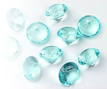 eventkauf 10 Kristalle Diamanten Streuteile Dekosteine 20mm (Türkis)