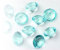eventkauf 10 Kristalle Diamanten Streuteile Dekosteine 20mm (Türkis)