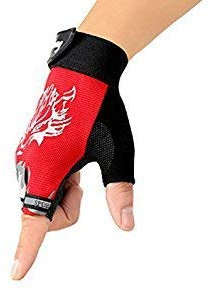 Kids Children Sports Half Finger Gloves Mittens Breathable & Non-slip Cycling Gloves Shockproof Fingerless Gloves for for Riding Motorcycle Bike Camping Hiking Climbing Fitness UV protection Gloves