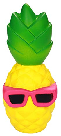 ANBOOR Squishies Ananas Sonnenbrille Schlüsselanhänger Antistress Squishies Squeeze Quetschen Spielzeug Slow Rising Spielzeug Geschenk für Kinder Erwachsene (zufällige Farbe, 4*4*16cm, 1 Stück)