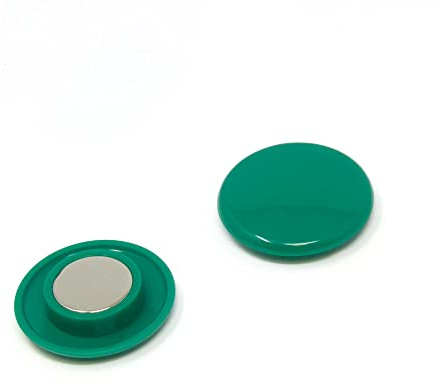 High Power Green Planning Office Magnet for Fridge, Whiteboard, Noticeboard, Filing Cabinet - 40mm dia x 11mm high - Pack of 60