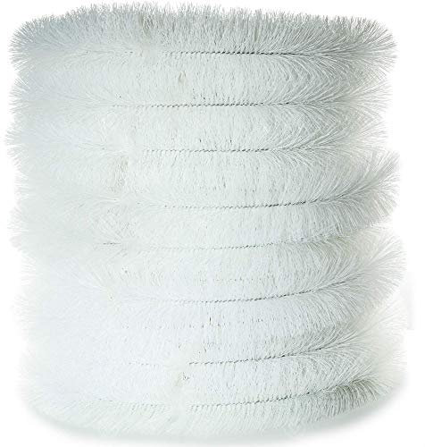 GardenersDream White Gutter Brush Downpipe Bristle Drain Guard (12m / 39ft)