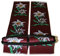 EDELWEISS Hosenträger aus ÖSTERREICH - AUSTRIA - WIEN - - im EDELWEISS-Design - 35mm Breit in H-Form mit 4 extra starken Clips UNI/Edelweiß wein-rot P-012
