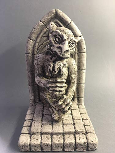 VIANAYA Gargouille de Paris Notre Dame - Modèle Rongeur sur Large Support - Grande Taille 20 * 12 * 10 CM - Matière platre - Qualité Made in France