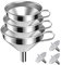 Stainless Steel Funnel Set Kitchen Strainer Funnel Filter Set Wide Mouth Canning Funnels with Removable Filter Handle for Transferring Liquid, Fluid, Cooking Oil, Jam, Powder (3 Pack)