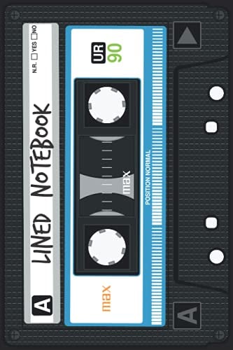 Cassette Tape Lined Notebook: Retro Audio Cassette Lined Notebook College Ruled for Vintage 80s and 90s Style Lovers - 120 pages (Retro Audio Cassette Tape Notebooks)