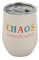 Pearhead Chaos Coordinator - Vaso de vino de acero inoxidable con tapa de cierre a presión y deslizante, taza de vino sin tallo para el día de la madre, accesorio para nueva mamá, 12 onzas
