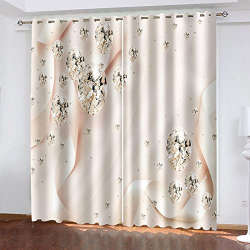 AMDXD Rideau Interieur Rose, - Cortina de bayeta con cinta de poliéster (274 x 274 cm)