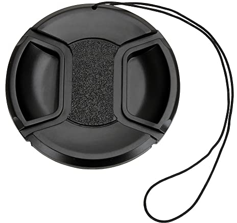 BOWONG Universal Center Pinch Snap-on Front Lens Cap 40.5mm 46mm 49mm 52mm 55mm 58mm 62mm 67mm 72mm 77mm 82mm For Canon Nikon Sony Pentax Olympus Fuji Camera with String (40.5mm)