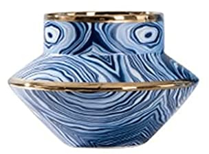 AAPIE Graffiti Moderne Blumenvase Großkalibrige Blaue Vase mit Phnom Penh Keramikvasen für Blumen Wohnzimmer Büro
