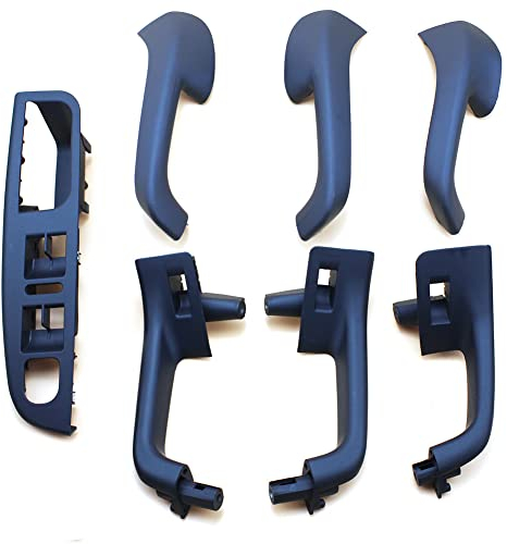 YANHAO Style de Voiture 7 pièces/Ensemble Noir poignée de Porte intérieure Garniture de Couverture 1K4868049 C for VW Jetta Golf 5 GTI MK5 2006-2009