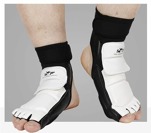 Joayuezo Taekwondo Handschuhe und Fußschutz Boxhandschuhe Kinder Herren Damen Kickbox Training MMA Kampfsport Handschuhe für Boxen Taekwondo Karate Sandsack Sparring (L,Fußschutz)