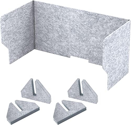 Akustischer Schreibtischteiler Schreibtisch-Trennwand – Niesschutz-Schreibtisch-Trennwand, 101,6 cm, 81,3 cm B x 50,8 cm H, freistehende Sichtschutzwand – schalldämpfende Schreibtischbarriere, Polyes