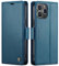 QLTYPRI Hülle für iPhone 13 Pro Max mit RFID Schutz, Vintage Leder Handyhülle mit Kartenfach Ständer PU Ledertasche Stoßfeste Flip Wallet Case Kompatibel mit iPhone 13 Pro Max - Blau