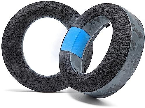 WC Freeze Pulse 3D - Cuscinetti auricolari in gel rinfrescante compatibili con Sony PS5 Pulse 3D, realizzati da Wicked Cushions | Cuscinetto più spesso e apertura più ampia | Black Camo