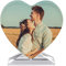 Glasfoto Personalisiert Glas mit eigenem Bild Herzform 2D Glas Individuelle Kristallglas Foto Benutzerdefiniert Fotorahmen mit Wunschfoto Fotogeschenk für Geburtstag Weihnachten Valentinstag