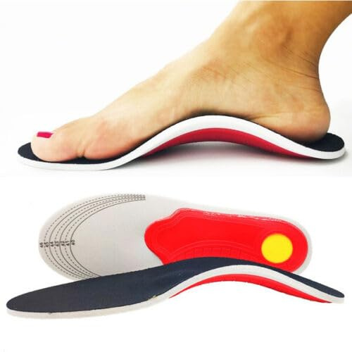 Orthotic High Arch Support Insoles, Cushion Shoe Insoles, Shock Absorption Comfortable Insoles, 3D Arch Support for Women Men Orthopedic Foot Pain Unisex, Plantar Fasciitis Insoles. (Large)