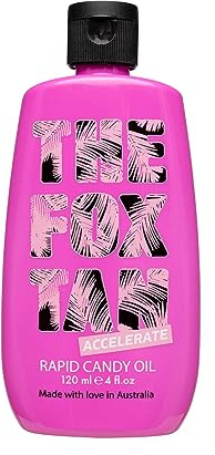The Fox Tan - Rapid Candy Oil - Bräunungsbeschleuniger ohne Selbstbräuner für den Körper, Tanning-Öl mit Kokos-, Mandel- und Jojoba-Öl, 120 ml