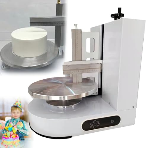 Hydravex Strumenti per Cottura Torta di Compleanno, Spalmatrice Automatica per Spalmare La Crema per Torte, Raschietto Elettrico Rotante Piatto Girevole da 35 Cm per Torte da 4-12 Pollici,Green