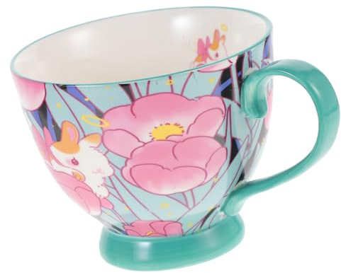 DECHOUS Tasse Céramique Avec Anse Mug Mignon Pour Café Thé Et Lait Design Élégant Et Pratique Pour Usage Domestique Quotidien