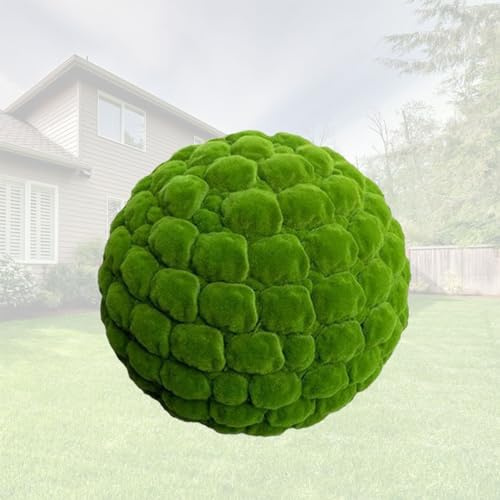ATYUJKB Künstliche Pflanzendekoration Dia 50cm, Grün Kunststoff Pflanze Kugel, Künstlicher Grüner Grasball Mit Hoher Dichte Dekorativer Kunststoffball, Buchsbaum Kugel Formschnitt