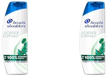 Head & Shoulders Head & Shoulders Juckende Kopfhaut Anti-Schuppen-Shampoo, Bis Zu 100 Prozent Schuppenschutz Für Haare Und Kopfhaut, Klinisch Bestätigt, Dermatologisch Getestet, 300ML (Packung mit 2)