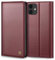Handyhülle für iPhone 11, Premium Lederhülle Schutzhülle Tasche Mit Kartenfach, Standfunktion, Klappbar Flip Case, Weinrot