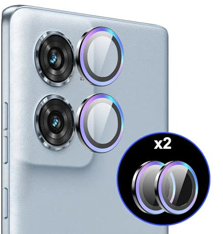 zZjoOoj Protector de cámara para Motorola Moto Edge 50 Fusion, protector de pantalla individual para vidrio templado para Moto Edge 50 Fusion [HD Clear] [Multicolor]