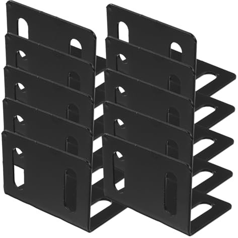 VILLFUL 10pcs Furniture Corner Code Iron Right Angle Bracket Bed Brackets Cabinet Shelf Holder Aesthetic Design