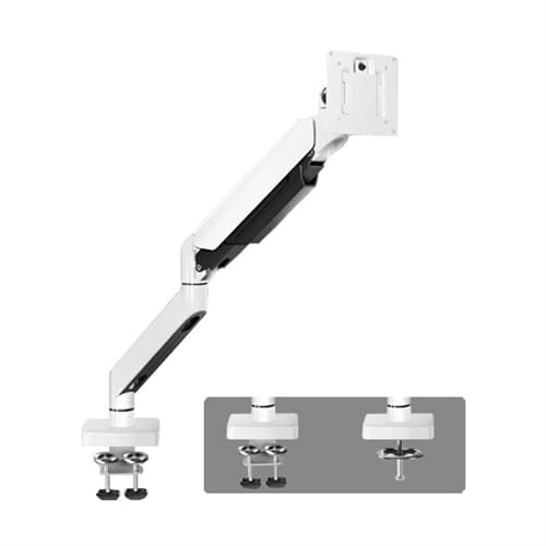 ZOAPDEBCE Doppelmonitorständer, Robuster Monitorarm for 17-49-Zoll-Bildschirme mit einem Gewicht von bis zu 33 Pfund, voll verstellbare Ultrawide-Einzelmonitorhalterung, 75/100 mm(White)