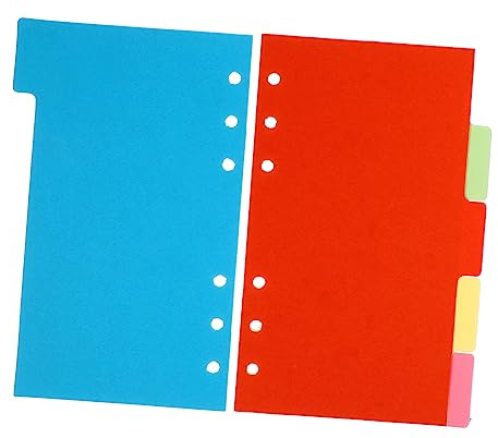 LALAFINA 6sets Notebook Dividers Binder Tabs Refill Paper Set School Stationery Notebook Accessories Random Colors