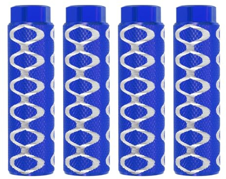 PATIKIL Fahrrad-Pegs passen auf 3/8-Zoll-Achsen, 4er-Pack Aluminiumlegierung Anti-Rutsch-Fußfahrrad-Pegs für BMX Mountain Dirt Bike Cycling Rear Stunt Pegs, Blau