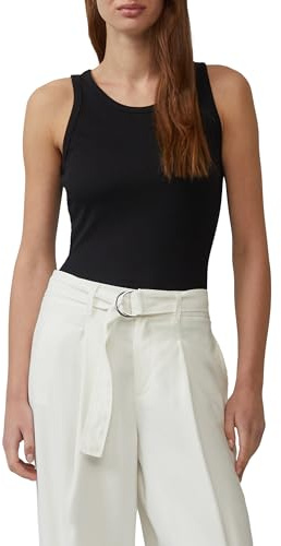 s.Oliver Damen T-Shirt – Slim Fit, ärmellos, Rippstruktur, weich