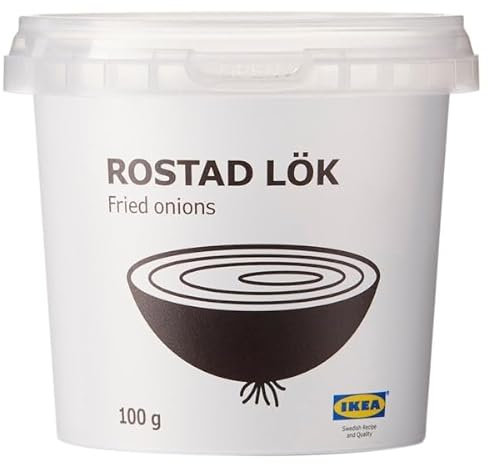 ROSTAD LÖK Fried Onion, 100g – Crispy, Golden Topping for Hot Dogs, Burgers, Salads & Classic Swedish Dishes