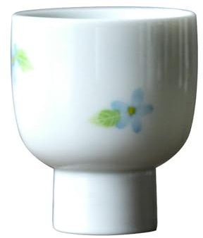 Hortensias chinas pintadas a mano de 35 ml, taza de té de porcelana blanca para el hogar, té de flores