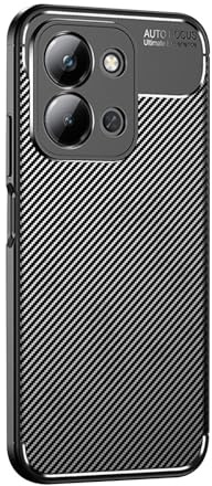 LBH Handyhülle Carbon Look für Xiaomi Redmi 15C Schutzhülle Karbon Handy Case Slim Cover Bumper Schutz Hülle Kratzfest Stoßfest rutschfest FusionGuard Pro Schwarz