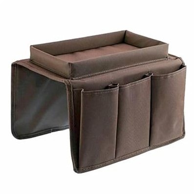 GSCLZ 4 Taschen Lagerung Tasche Sofa Handlauf Tablett Tisch Matte Couch Arm Rest Organizer Top Halter Fernbedienung FüR Buch, Zeitschriften, Handy, Fernbedienung
