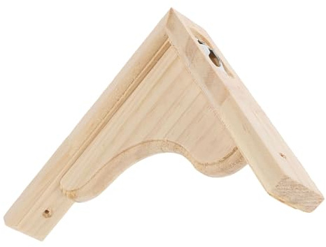 LIFKICH Consoles Triangulaires en Bois Brut pour Étagères Murales, Supports Robustes Vis de Fixation, Lot pour Rangement la Cuisine, Salon et Bureau