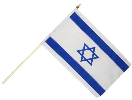Flaggenfritze Stockflagge Israel - 30 x 45 cm