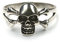 Drachensilber Gothic Ring Totenkopf 925 Sterlingsilber Herrenring ausgefallener Schmuck Größe: 70