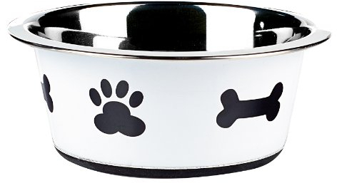 Classic Pet Products Classic Posh Paws Dish, 900 ml, White