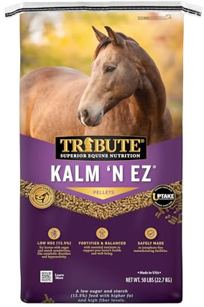 Kalmbach Feeds Tribute Kalm 'N Ez Pellets for Horse, 50 lb