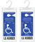 Tbuymax Lot de 2 porte-badges pour personnes handicapées ultra transparents avec grand crochet