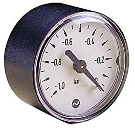 Norgren Manometer M/58080 Anschluss (Manometer) auf der Rückseite -1 bis 0 bar Außengewinde 1/8, 1 Stück