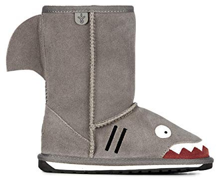 EMU Australia Kids Shark Wool Boot, Putty, Size 35