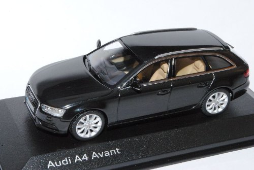 Minichamps A-U-D-I A4 B8 Facelift Ab 2011 Avant Kombi Phantom Schwarz Ab 2007 1/43 Modell Auto mit individiuellem Wunschkennzeichen